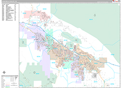 Coachella Valley Metro Area Wall Map Premium Style 2026